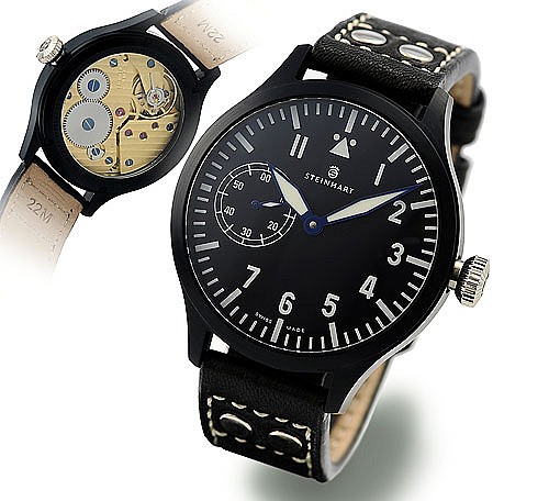 Steinhart Nav B-Uhr 47 Handaufzug black