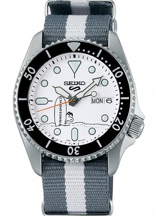 Seiko 5 Sports SRPK25K1 - Seiko x Peanuts „Surfboard“ LE 8900 kusů