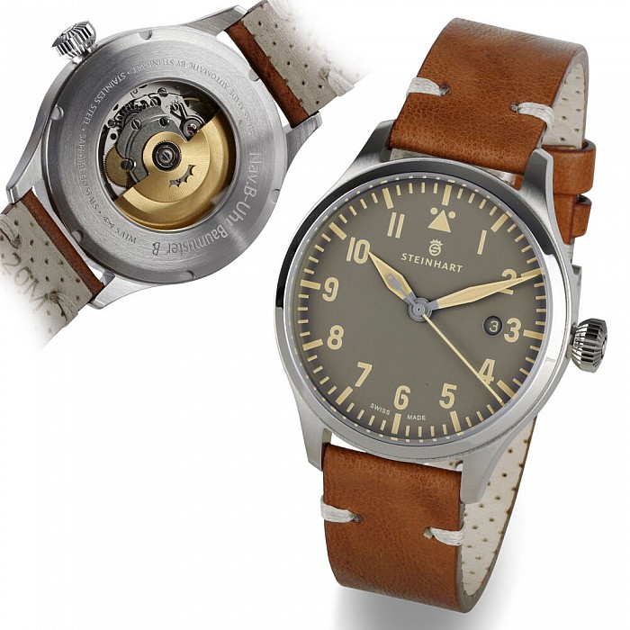 Steinhart Nav B-Uhr 42 Vintage Beige A-Muster