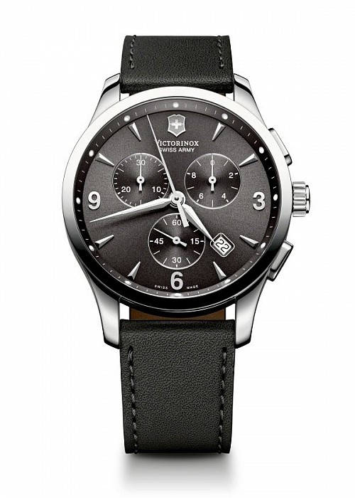 Victorinox Alliance Chronograph grey leather