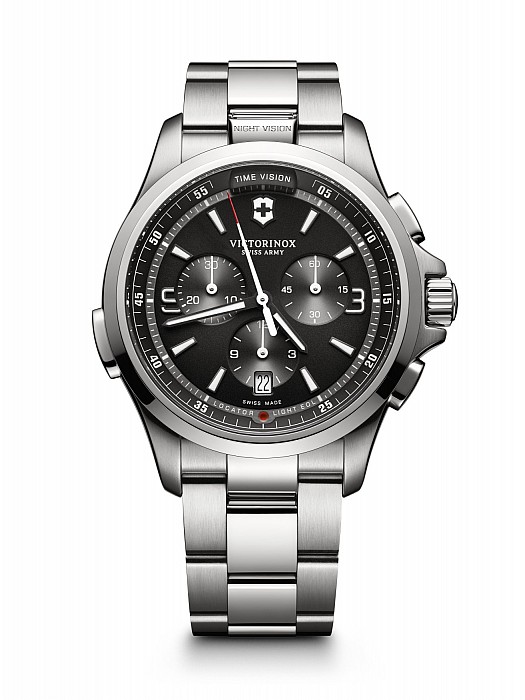 Victorinox Night Vision Chronograph dark grey steel