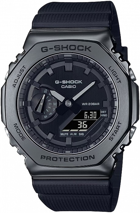 Casio G-Shock All Black Metal Cover Series GM-2100BB-1AER