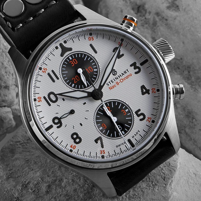 Steinhart Nav.B-Chrono 42 Silver A-Type