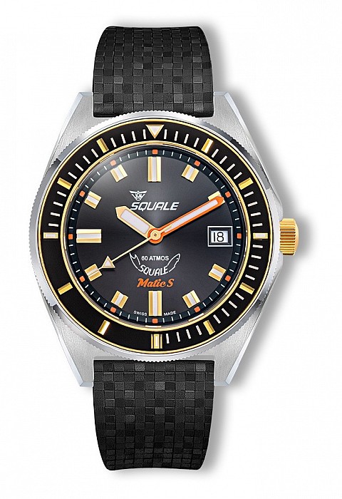 Squale Matic S Two-Tone Mosaic Rubber