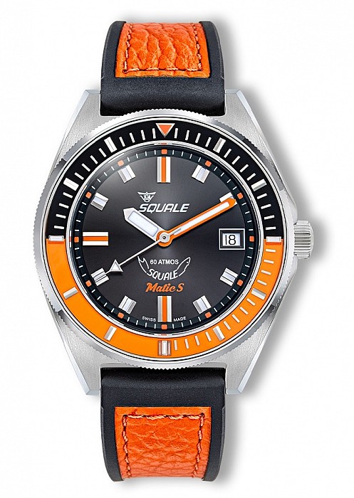 Squale Matic S Orange HydroLeather