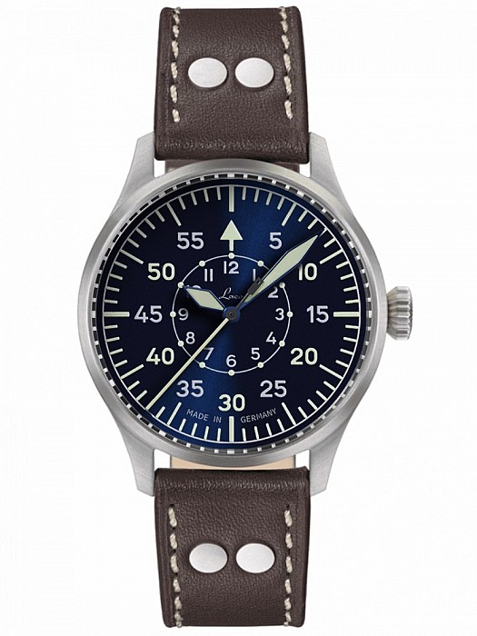 Laco Flieger PRO Blue Karlsruhe 43 Handaufzug - 43 mm Ruční nátah