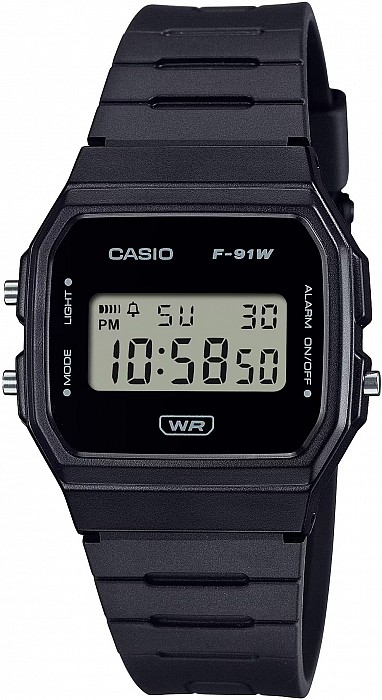 Casio Collection F-91WB-1AEF - Black Minimalist