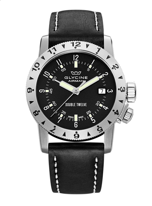 Glycine Airman Double Twelve 3938.191.LB9B