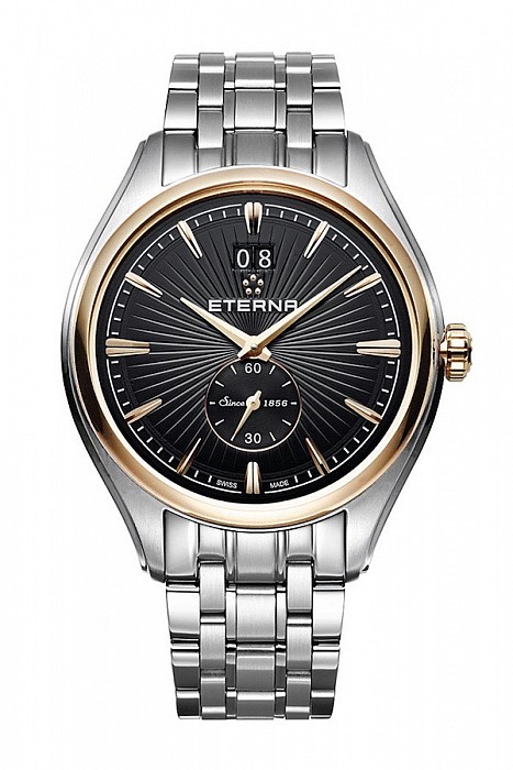 Eterna Avant-Garde Quartz BigDate black steel gold