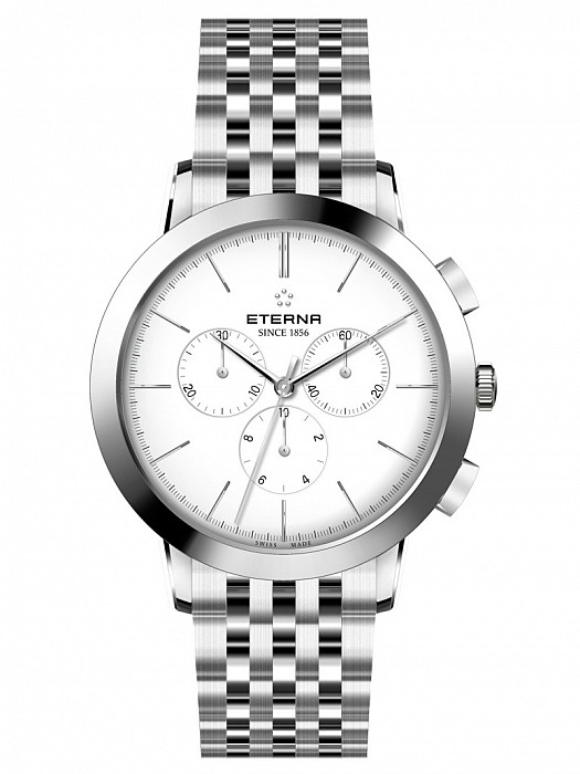 Eterna Eternity For Him Chronograph 42 White Steel