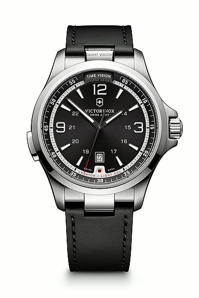 Victorinox Night Vision black leather