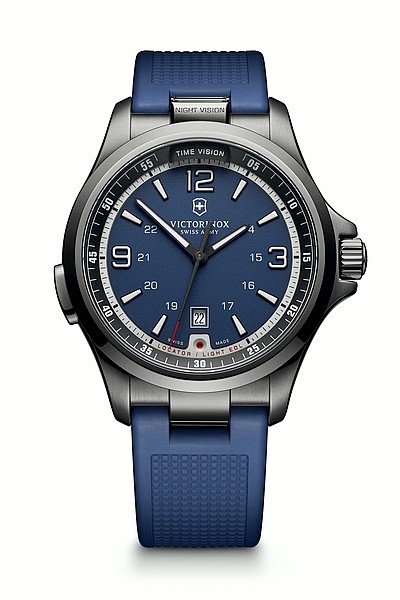 Victorinox Night Vision blue PVD rubber