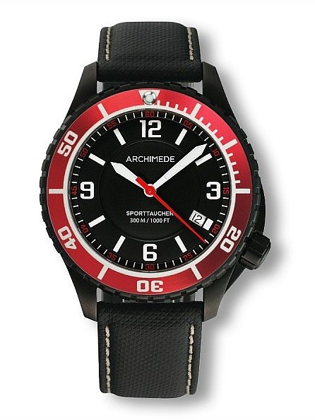 Archimede SportTaucher Black red