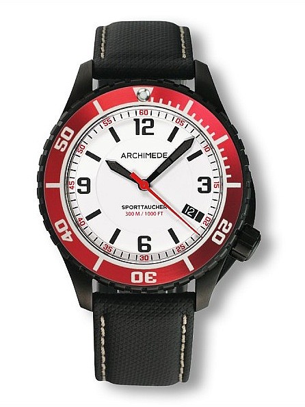 Archimede SportTaucher Black white/red