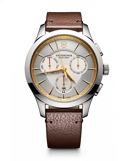 Victorinox Alliance Chronograph white leather