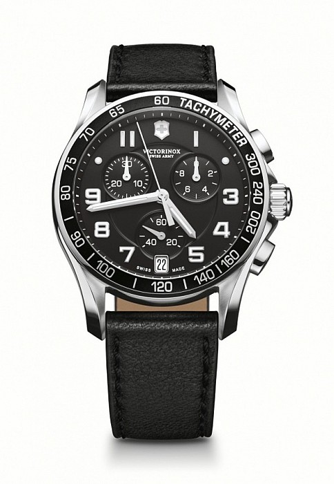 Victorinox Chrono Classic XLS black leather