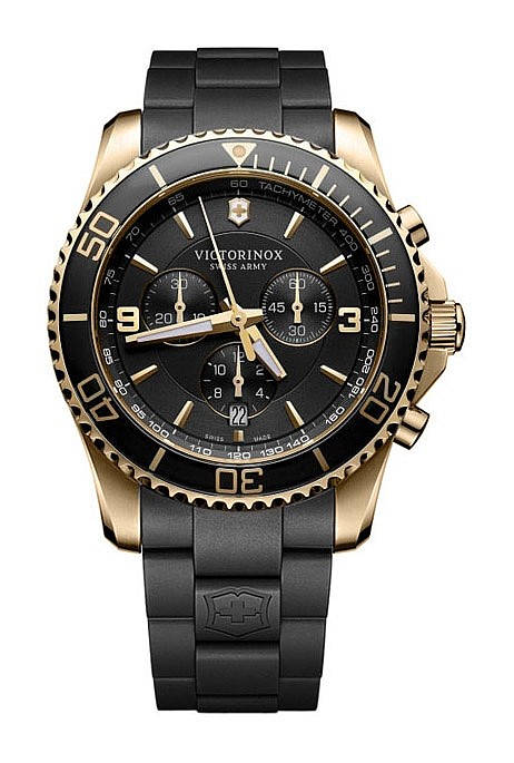 Victorinox Maverick Chronograph black gold rubber