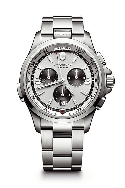 Victorinox Night Vision Chronograph silver steel