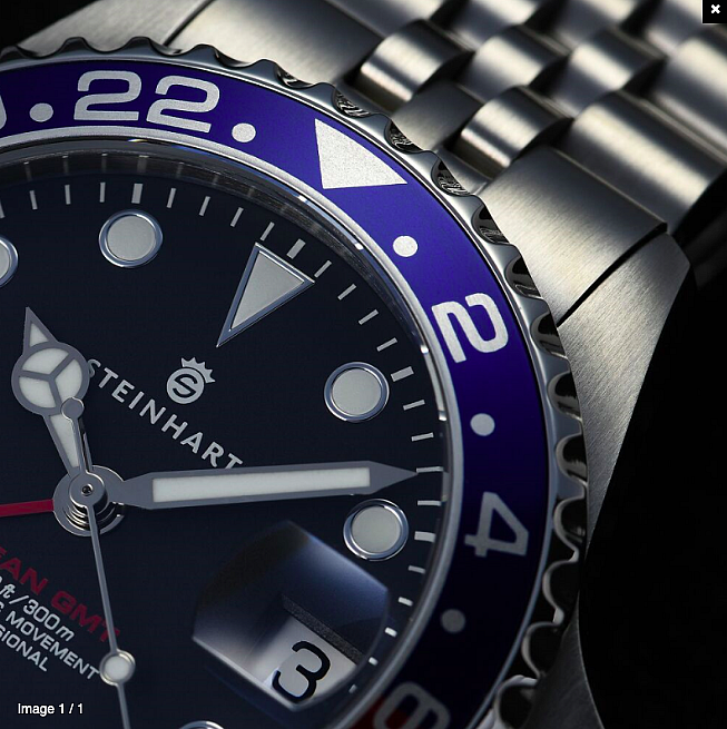 日本未上陸】STEINHART GMT-OCEAN One 39 blue-red (Steinhart