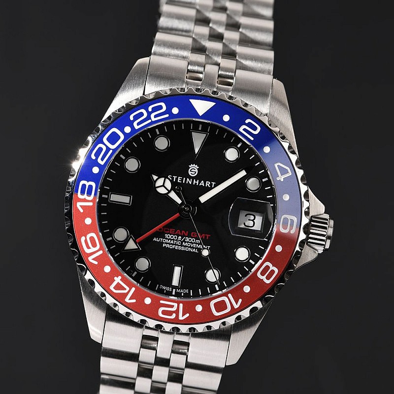 Steinhart GMT-OCEAN One 39 blue-red.2 ceramic 103-1061 od 17 000 Kč