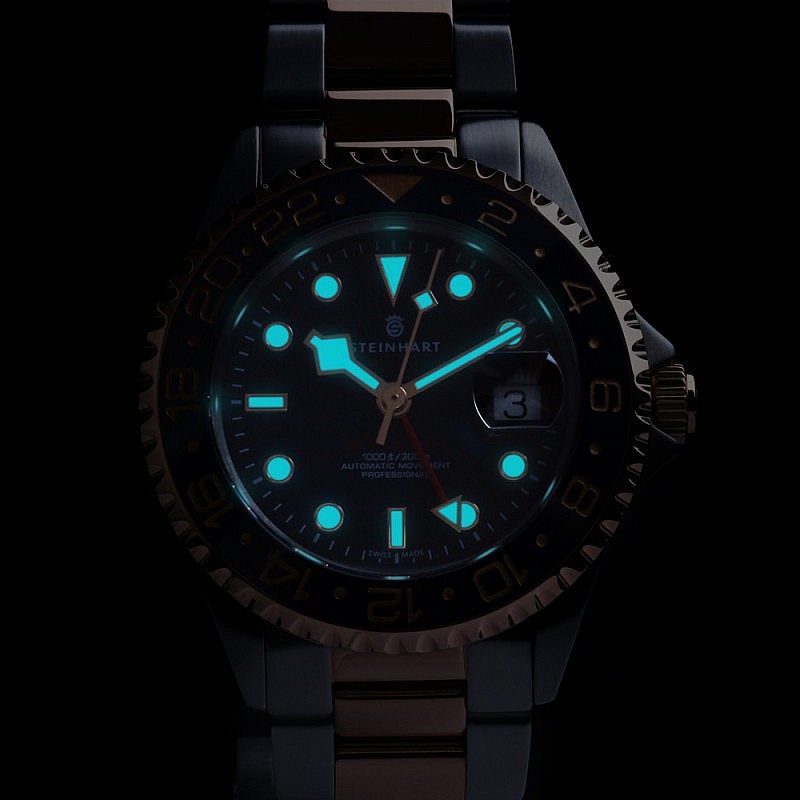 日本未上陸】STEINHART Ocean One GMT two-tone BLACK/KHAKI