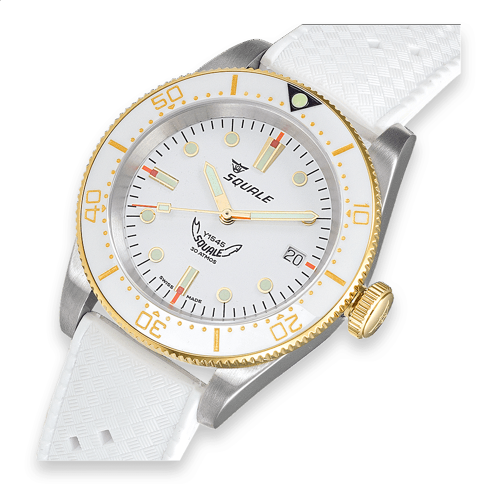 Squale 1545 White Rubber