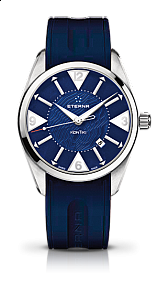 Eterna KonTiki Date blue/white caoutchouc