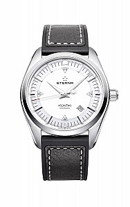 Eterna Kontiki Date silver rubber/leather