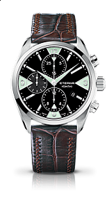 Eterna  KonTiki Chronograph black leather