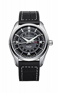 Eterna Kontiki Four-Hands black rubber/leather