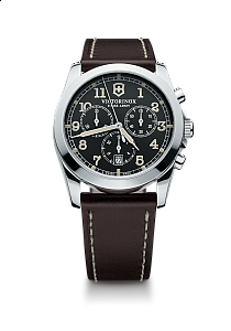 Victorinox Infantry Chronograph black leather