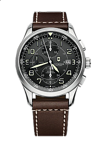 Victorinox AirBoss Mechanical Chronograph black leather