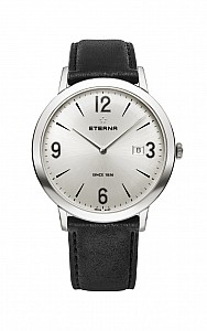 Eterna Eternity For Him Quartz 42 silver leather