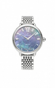Eterna Lady Eterna Quartz blue MOP endowed with 10 diamonds steel