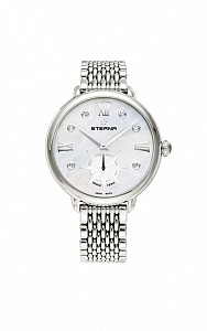 Eterna Lady Eterna Small Second 34 white MOP endowed with 6 diamonds steel