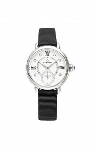 Eterna Lady Eterna Small Second 28 white endowed with 6 diamonds textile black