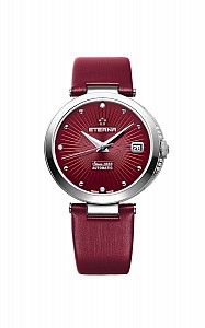 Eterna Grace Three-Hands burgundy satin