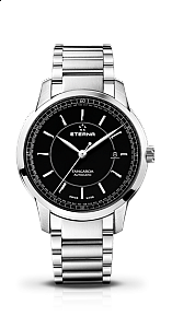 Eterna Tangaroa Three-Hands black steel