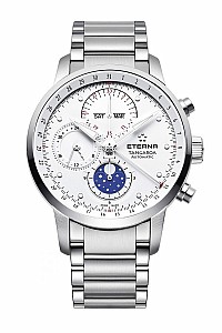 Eterna Tangaroa Moonphase Chronograph white steel