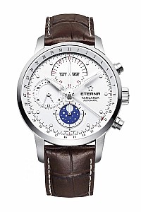 Eterna Tangaroa Moonphase Chronograph white leather