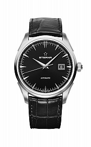 Eterna 1948 Legacy Date Black leather