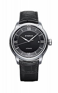Eterna Adventic Date black leather