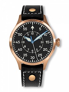 Archimede Pilot 42 B-Uhr Bronze mit gebläuten Stahlzeigern