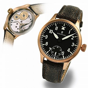 Steinhart Nav B-Uhr B-Uhr 42 Handaufzug Bronze Schwarz