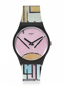 Swatch GZ350 - Swatch x MoMA Composition in Oval with Color Planes 1 by Piet Mondrian