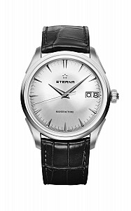 Eterna 1948 Legacy Big Date Silver alligator black
