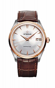 Eterna 1948 Legacy Big Date Silver alligator brown