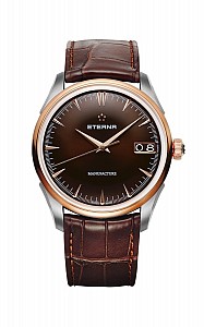 Eterna 1948 Legacy Big Date Brown alligator brown