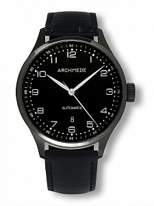 Archimede Klassik 42 černá-stříbrná PVD - doprodej - 40%