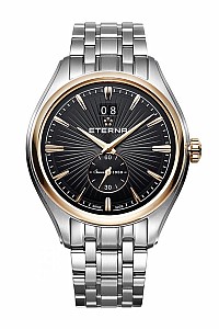 Eterna Avant-Garde Quartz BigDate black steel gold